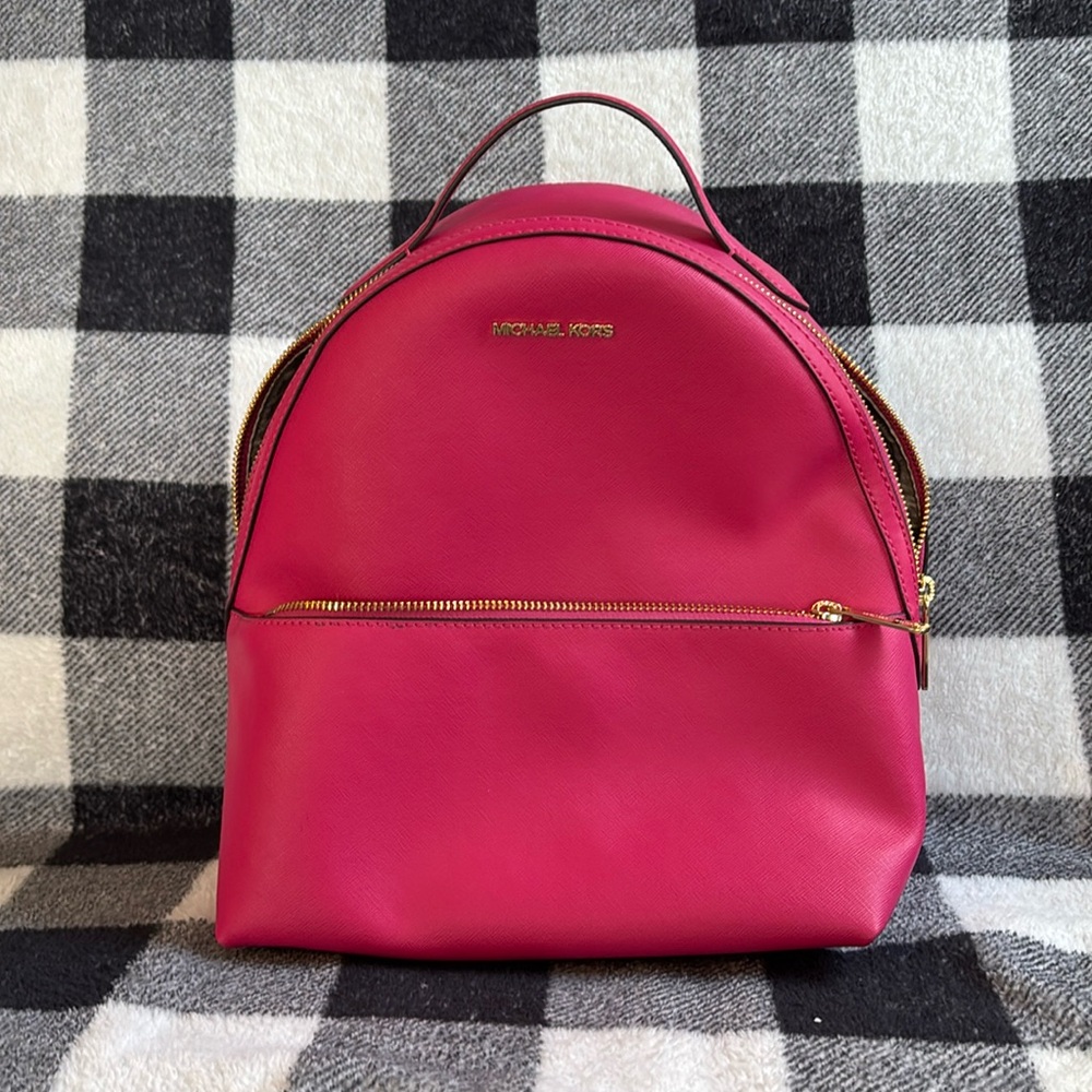 EUC Michael Kors Berry Hot Pink Backpack Purse!
